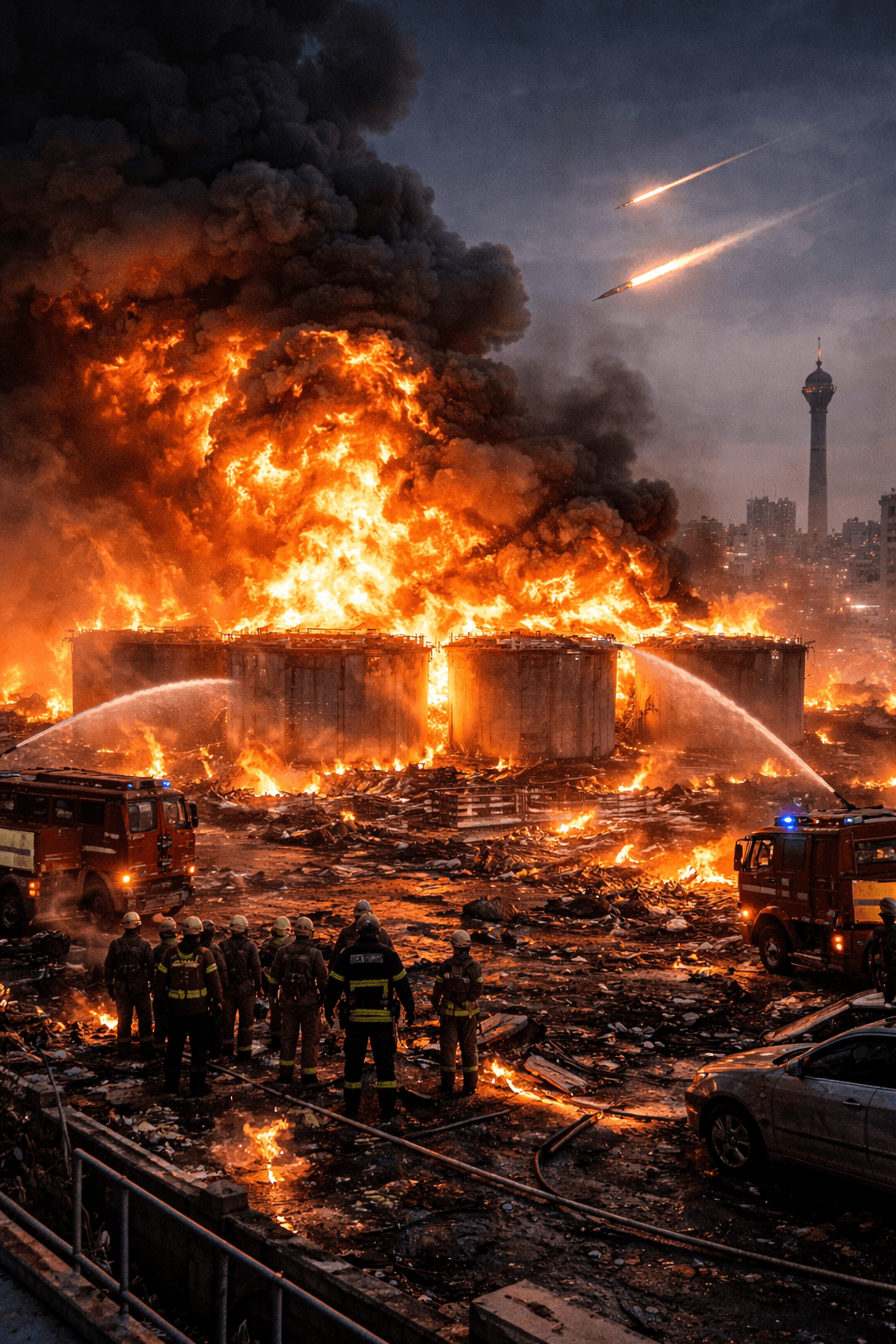 Tehran’s Shahran Oil Depot Erupts in Flames After U.S.-Israeli Airstrikes