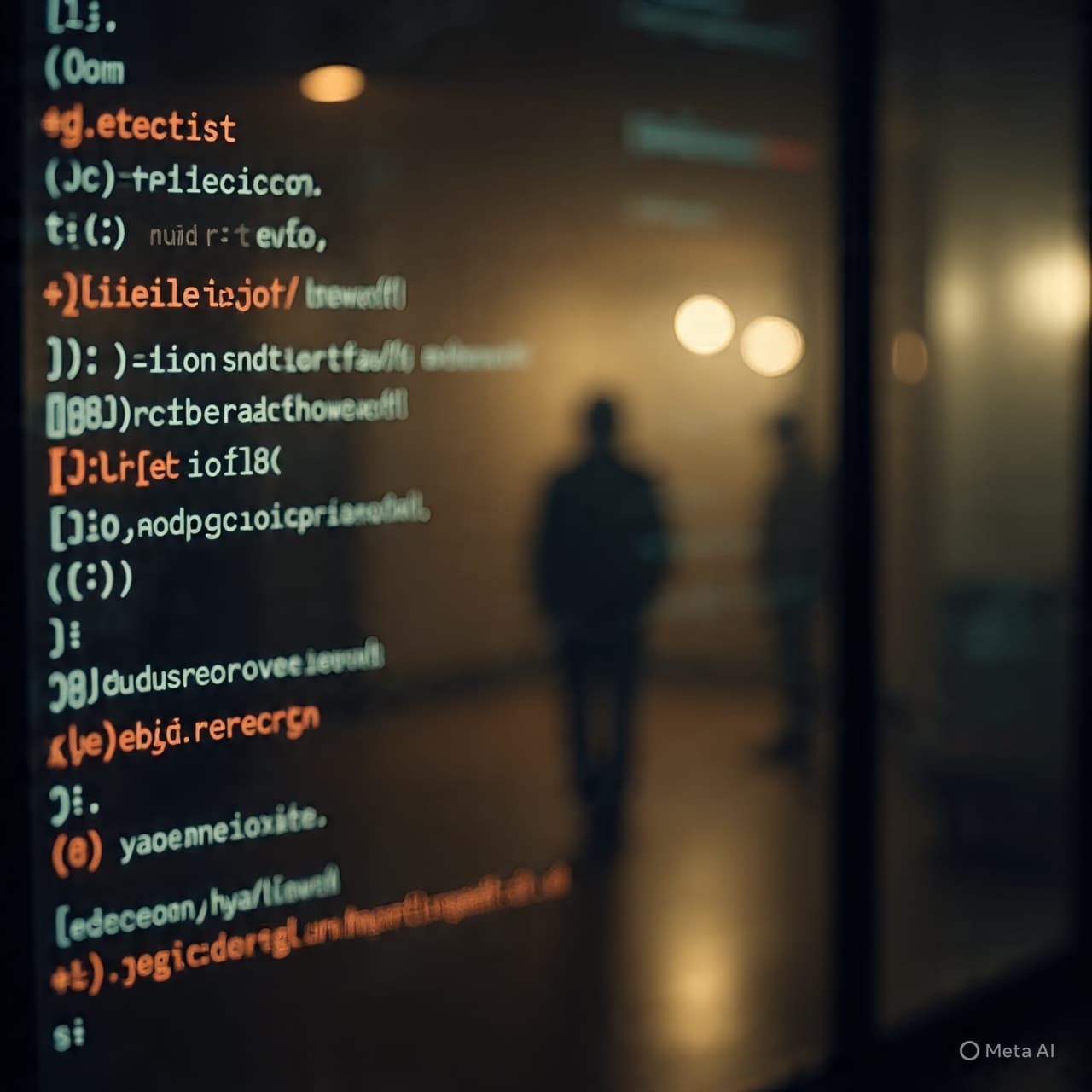 Minimalist laboratory interior with glowing computer screens and empty chairs, late evening lighting, quiet atmosphere, 1920×1280