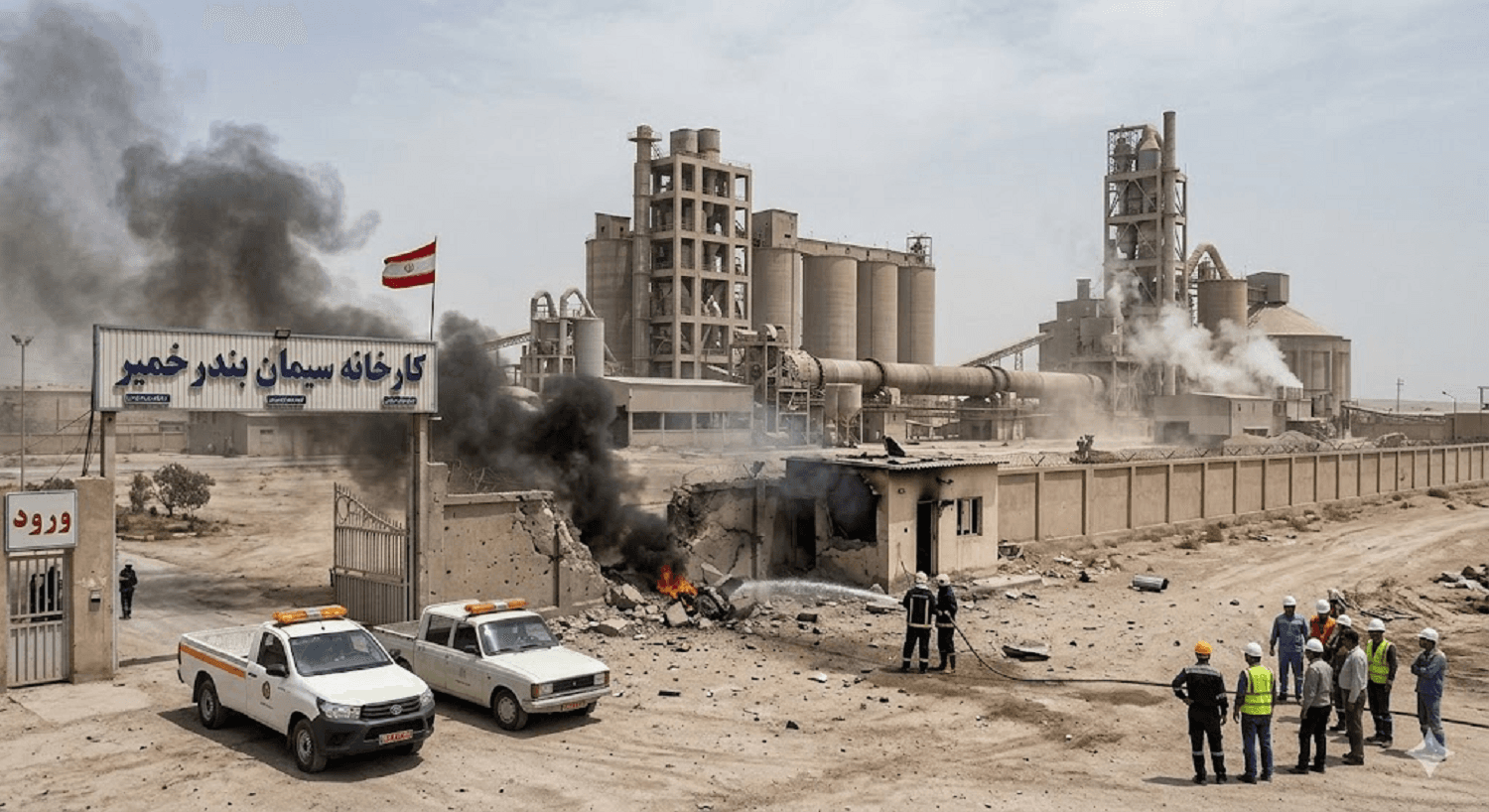 Industrial Crosshairs: US-Israeli Strike Hits Southern Iran Cement Plant; Operations Persist